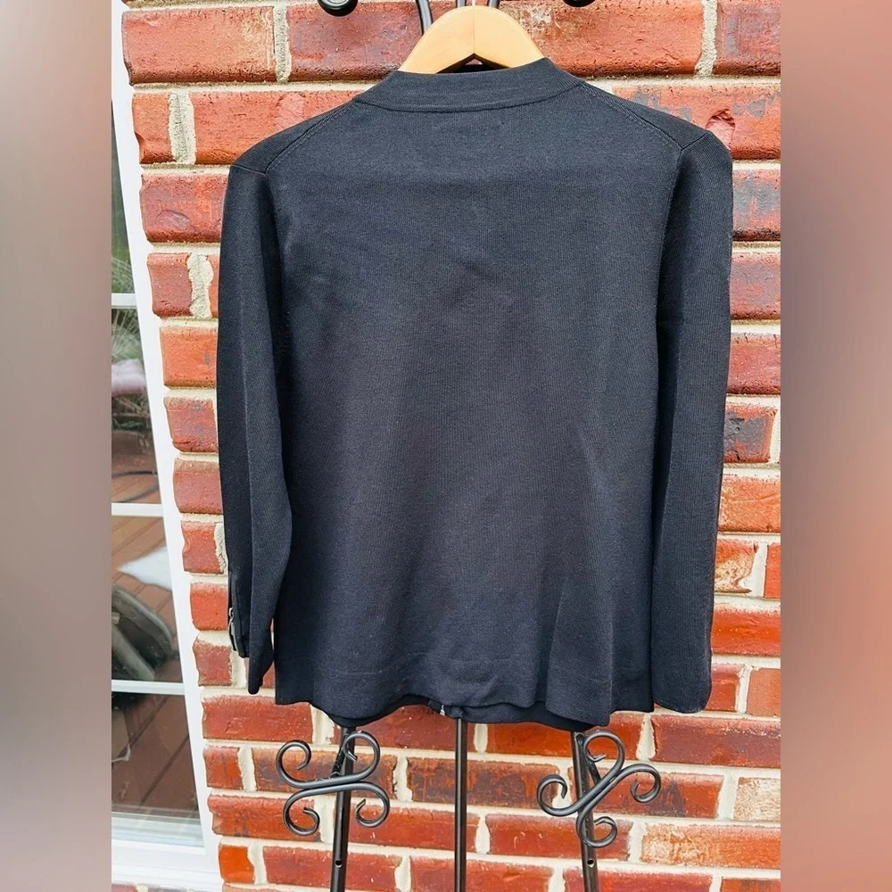 Cable & Gauge Men's Black Zip-Up Sweater